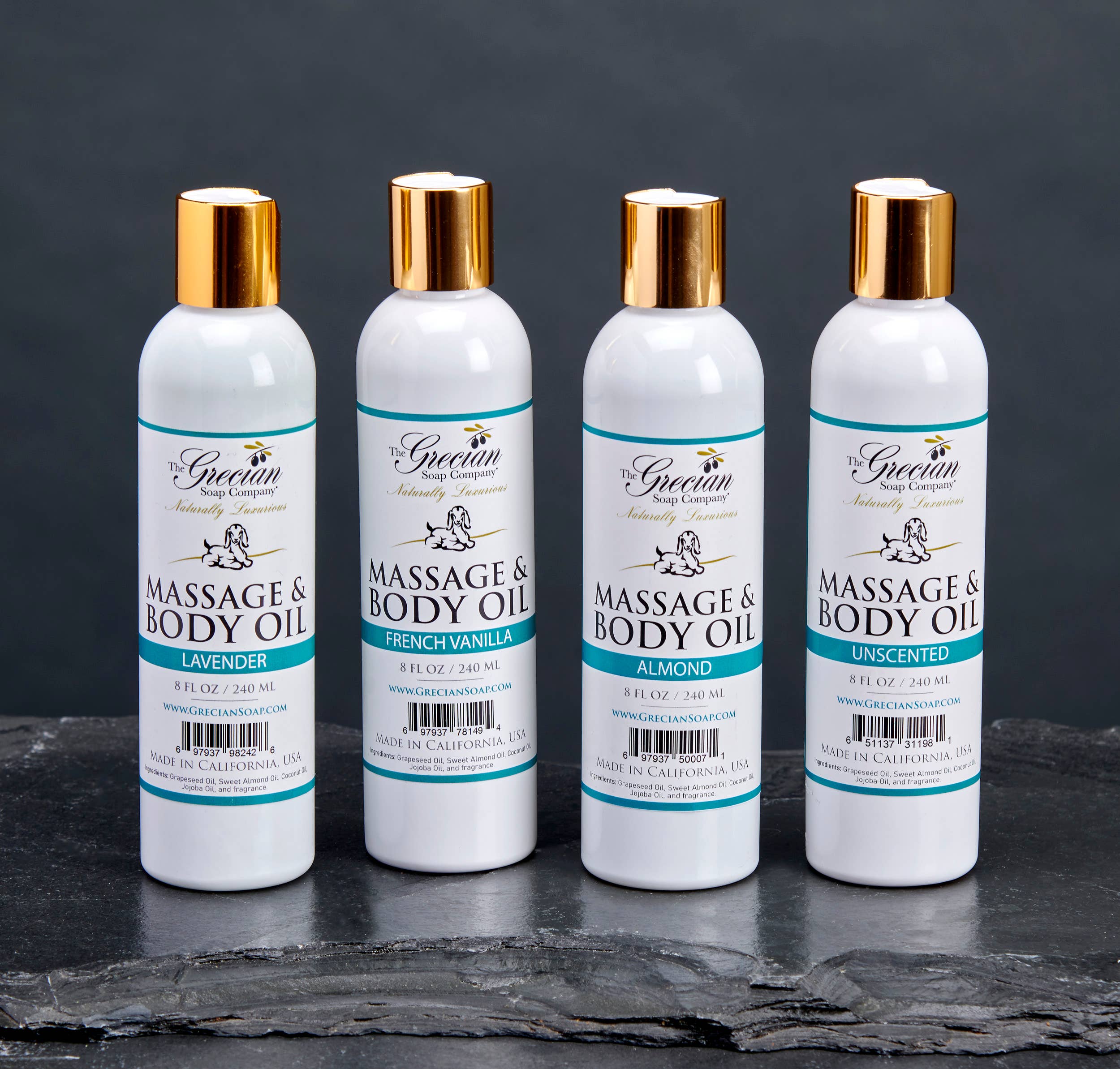 The Grecian Soap Company - Wholesale Massage Oil/Gel - Luxurious Massage and Body Oils - Available in 4 Fragrances
