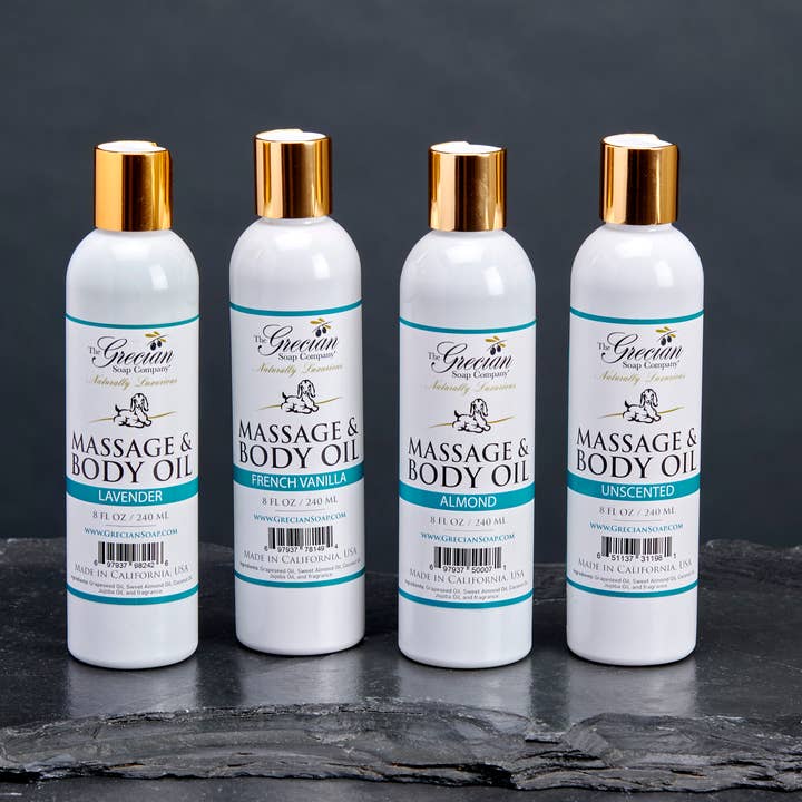 The Grecian Soap Company - Wholesale Massage Oil/Gel - Luxurious Massage and Body Oils - Available in 3 Fragrances