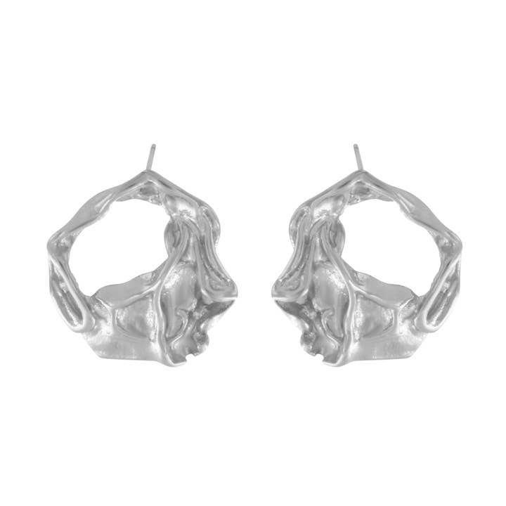 Courage Waterproof Open Circle Post Earring Silver Plating for engroshandel hos Dansk Copenhagen