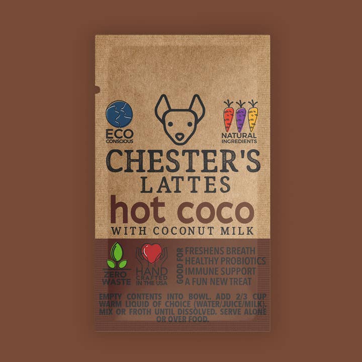 CHESTER'S CAROB LATTE DOG TREAT for wholesale by Chester's Dog Treats, LLC