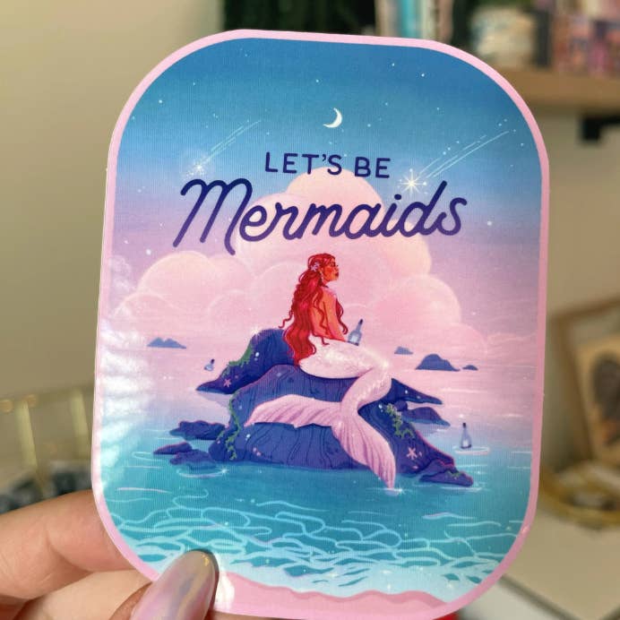 Brittany Keller Art - Wholesale Sticker - Let's Be Mermaids Sticker 3