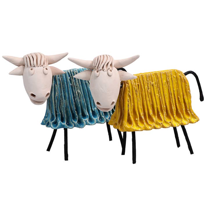 Enigma Supplies – wholesale Decorative figurine – Highland Cow Ceramic Figurine | Various Colours