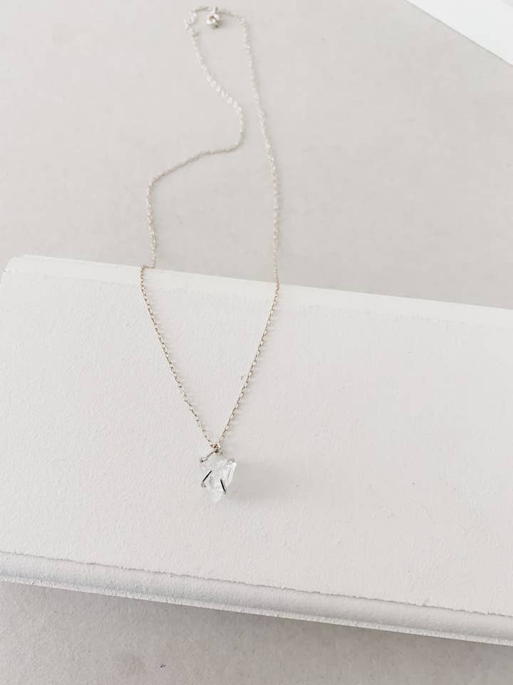 Raw Clear Quartz Necklace for wholesale by Simply Jules Jewelry
