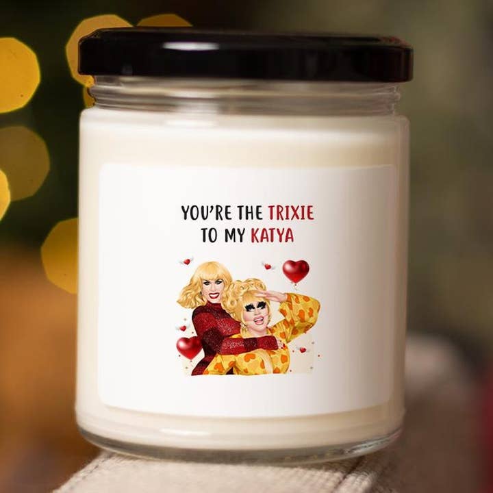 VenusArtsShop - Wholesale Birthday Card - Funny Trixie And Katya Valentines Candle - Romantic Candle