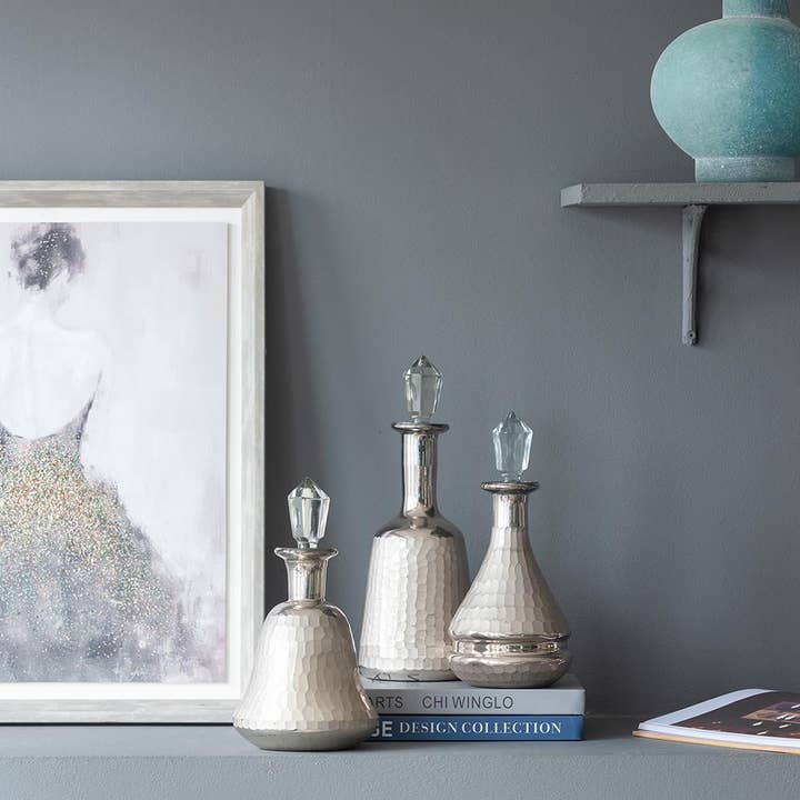 A&B Home Group Inc. - Wholesale Decorative jar - S/3 Nina Silver Glass Bottles6