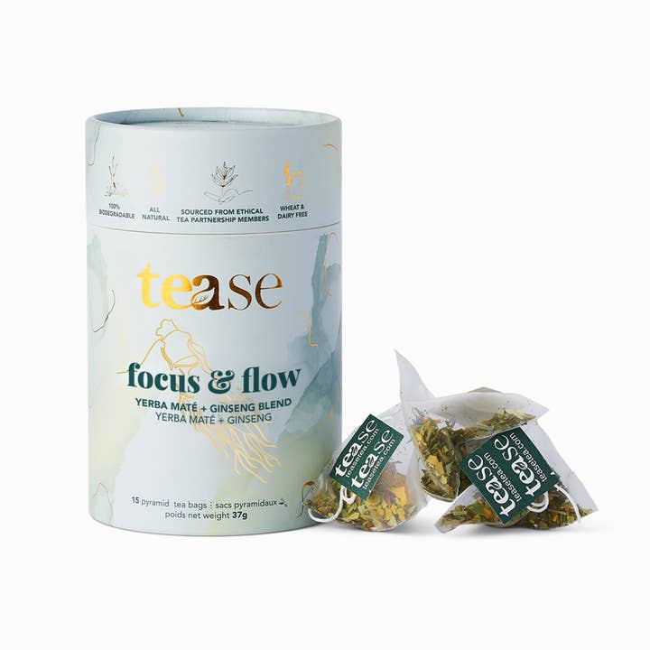 Tease | Wellness Tea Blends + Accessories - Wholesale Gezondheid/Detox thee - Focus & Flow Adaptogene Ginseng + Ginkgo Superfood Theemelange2