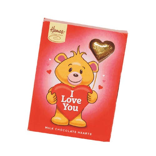 Hames Chocolates – wholesale Chocolate box – UK ONLY. Sentiment Chocolate Heart Card - I Love You1