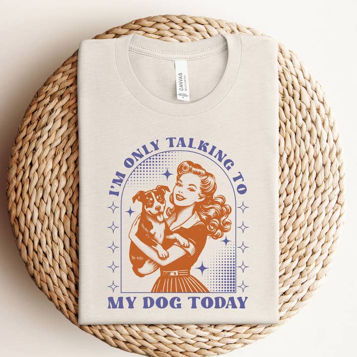T-shirt leve “I'm Only Talking to My Dog Today” por atacado de The Obstinate Octopus