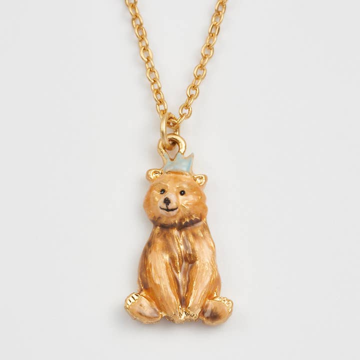 Fable England – wholesale Pendant/charm necklace – Party Bear Gold Chain Necklace2