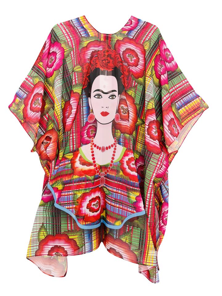 JC Sunny Fashion - Wholesale Kimono - Women's - Frida-Inspired Colorful Boho Open-Front Kimono/Cover-Up