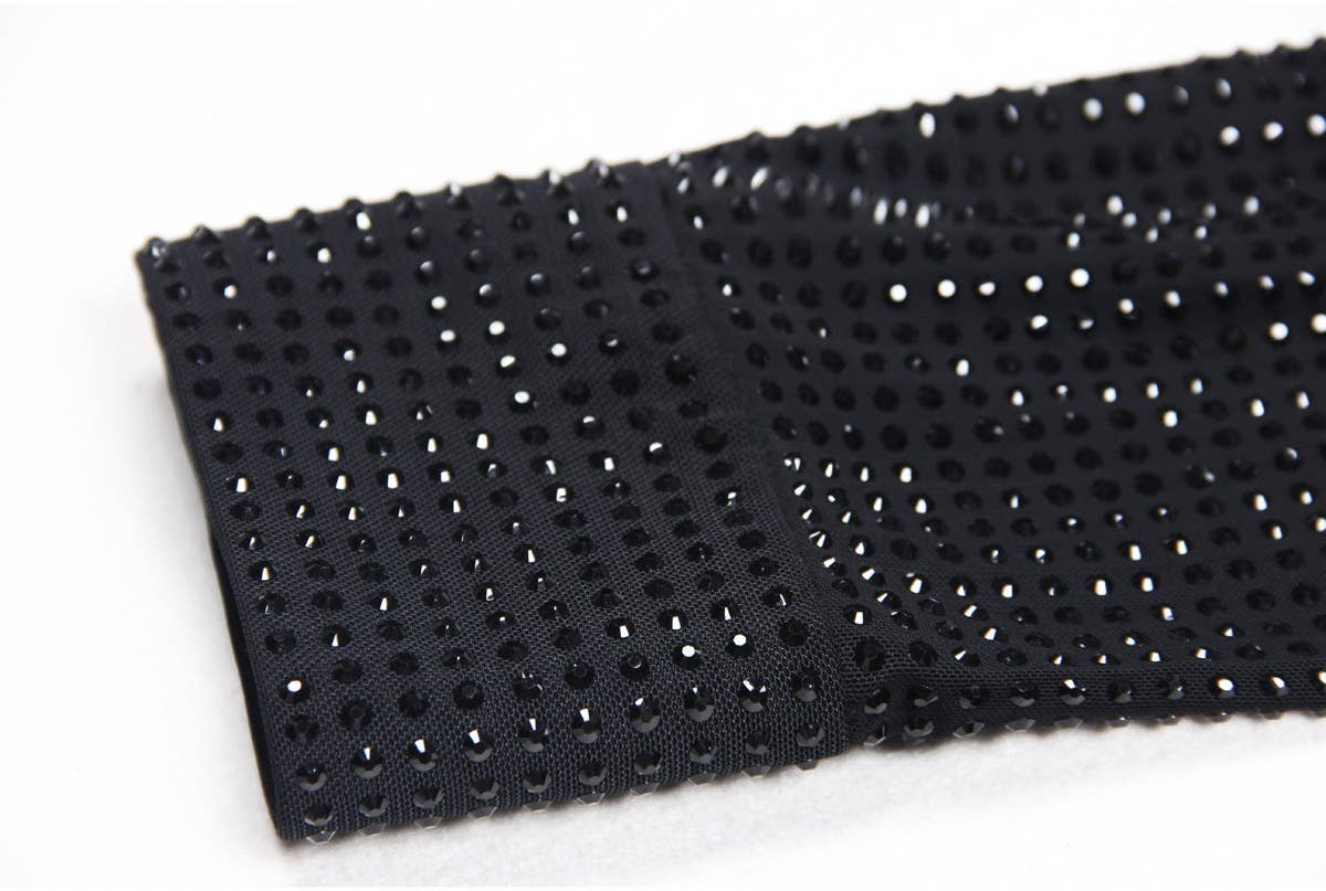 Noir Ensemble chemisier et jupe en maille diamant SET70Y pour tenue décontractée en vente sur Faire11