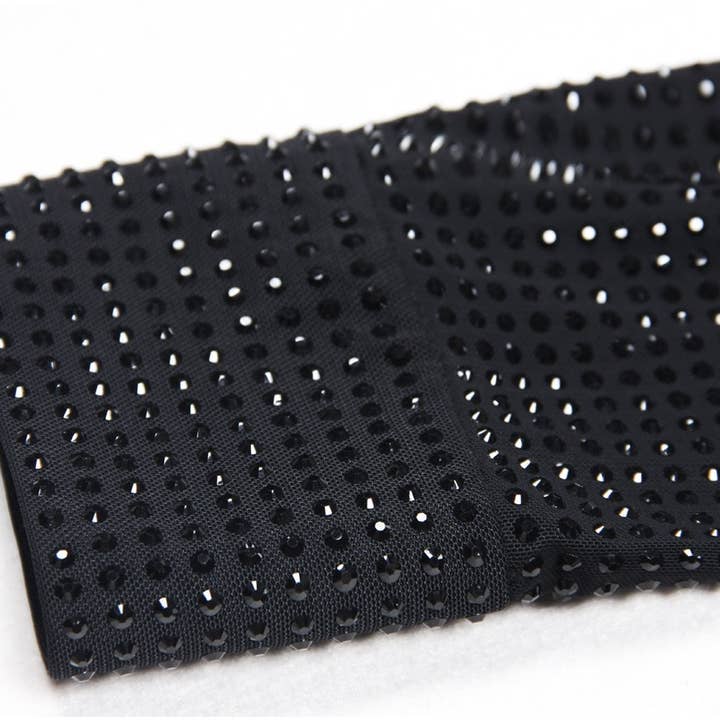 Black SET70Y Mesh Diamond Shirt and Skirt Set for Casual Wear for wholesale on Faire11