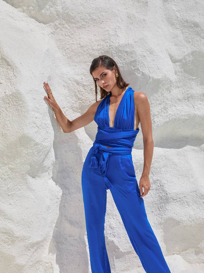 Athena Top Azul Lápis por atacado de Black Book The Label