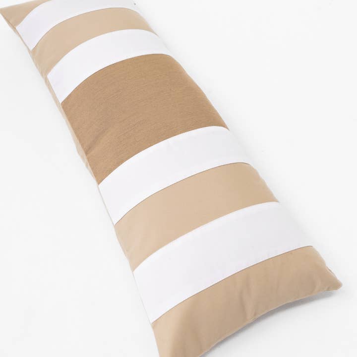 BHD HOME - Wholesale Lumbar pillow - Outdoor Nautical Regent Stripe Beige Long Lumbar Cushion 35 x 90cm4