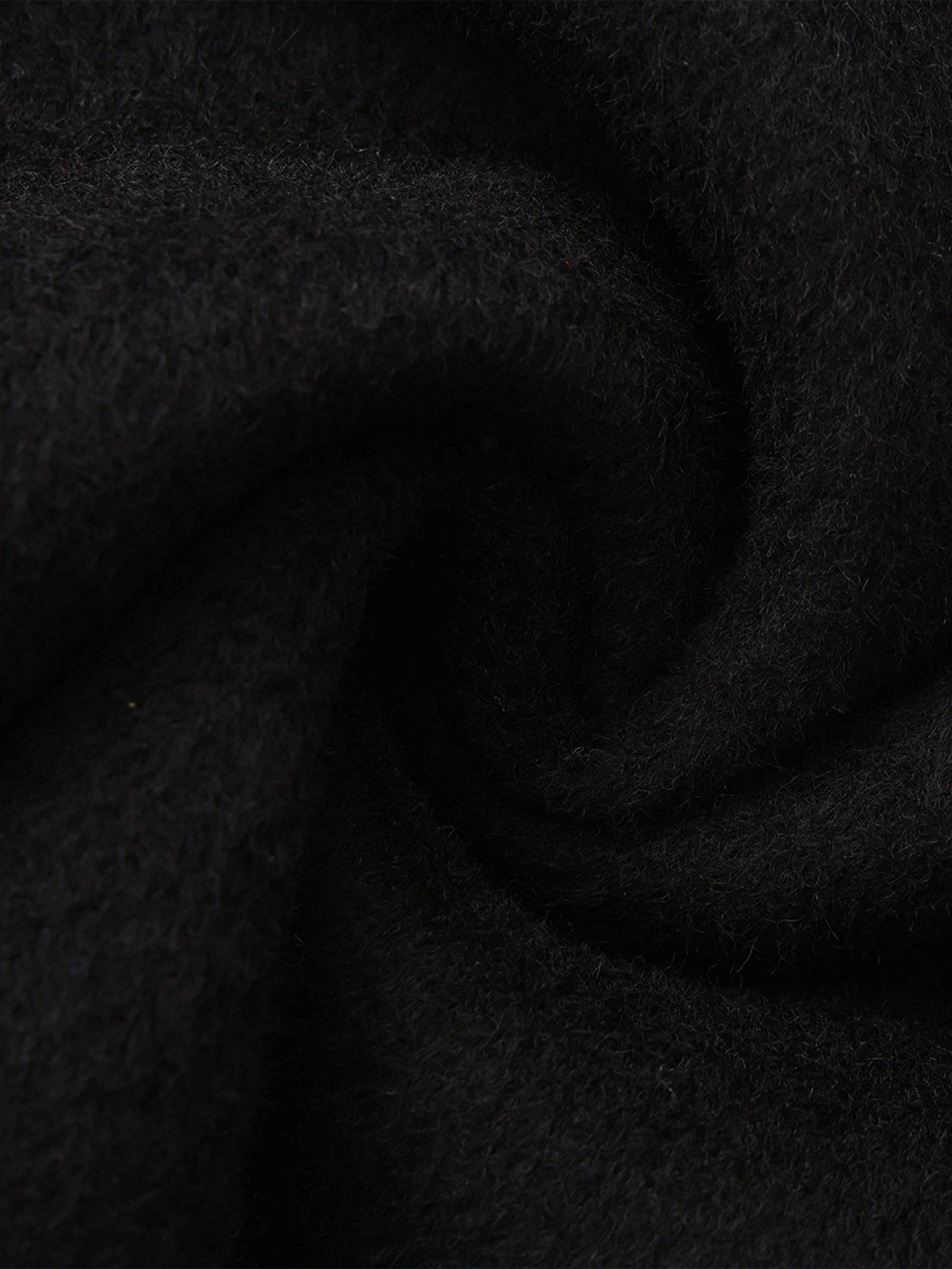 Black 100% Wool Casual Stand-Collar Cropped Jacket for wholesale on Faire7