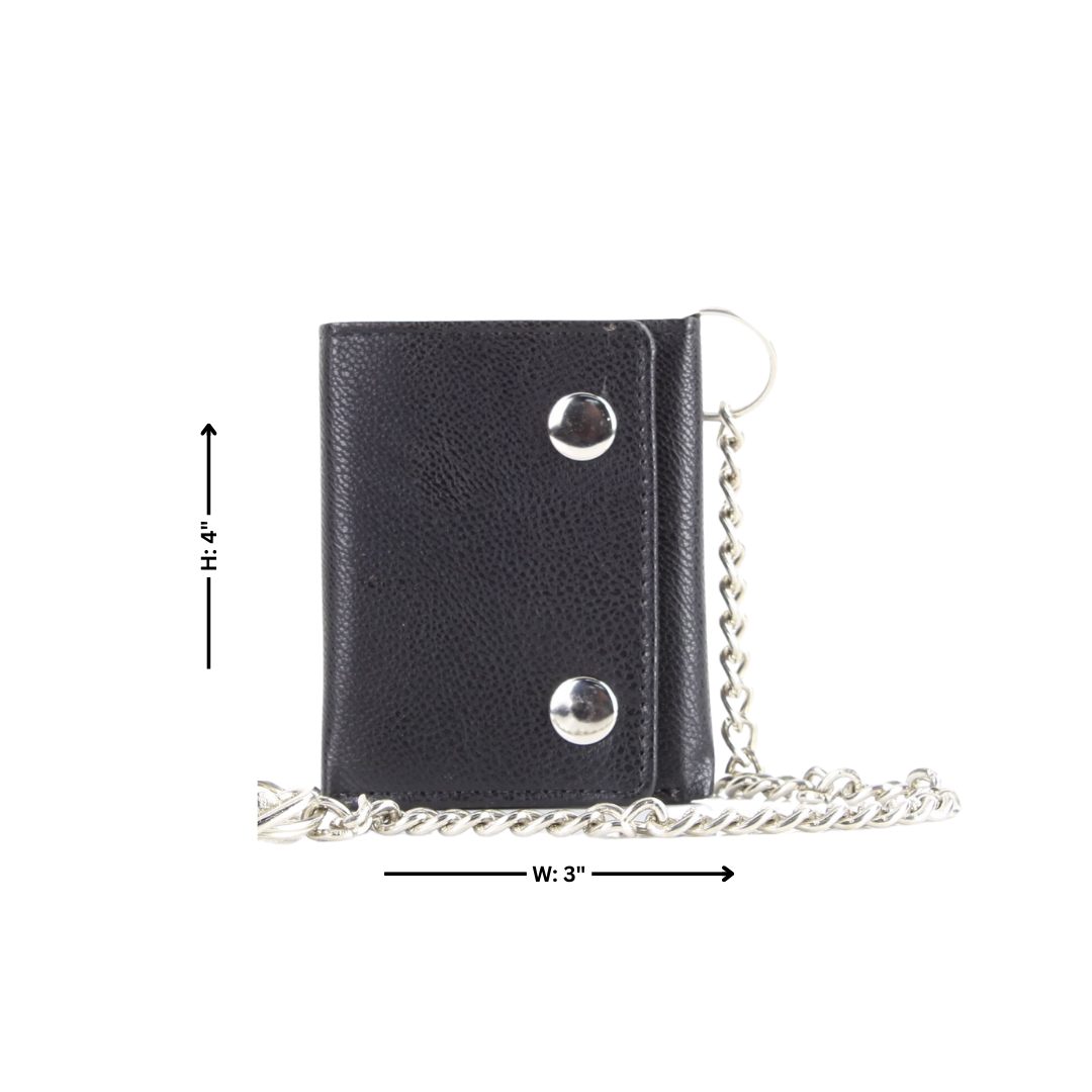 Leather Impressions Inc – Engroshandel Tegnebog - Dame – Vegansk læder klassisk stil kædepung VL520-CHAIN2