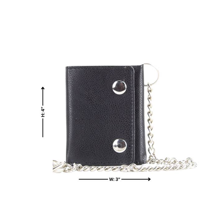 Leather Impressions Inc – Engroshandel Tegnebog - Dame – Vegansk læder klassisk stil kædepung VL520-CHAIN2