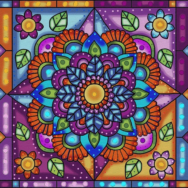 Kit artistico per pittura con diamanti mandala scintillanti per la vendita all'ingrosso da parte di JaCaRou Puzzles Inc.