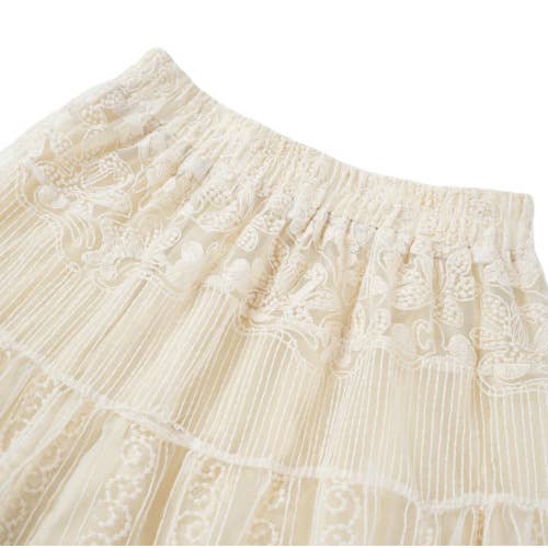 PEACH ACCESSORIES - Vendita all'ingrosso Gonna - Donna - Gonna Midi in Pizzo Flowy in Avorio SK2001