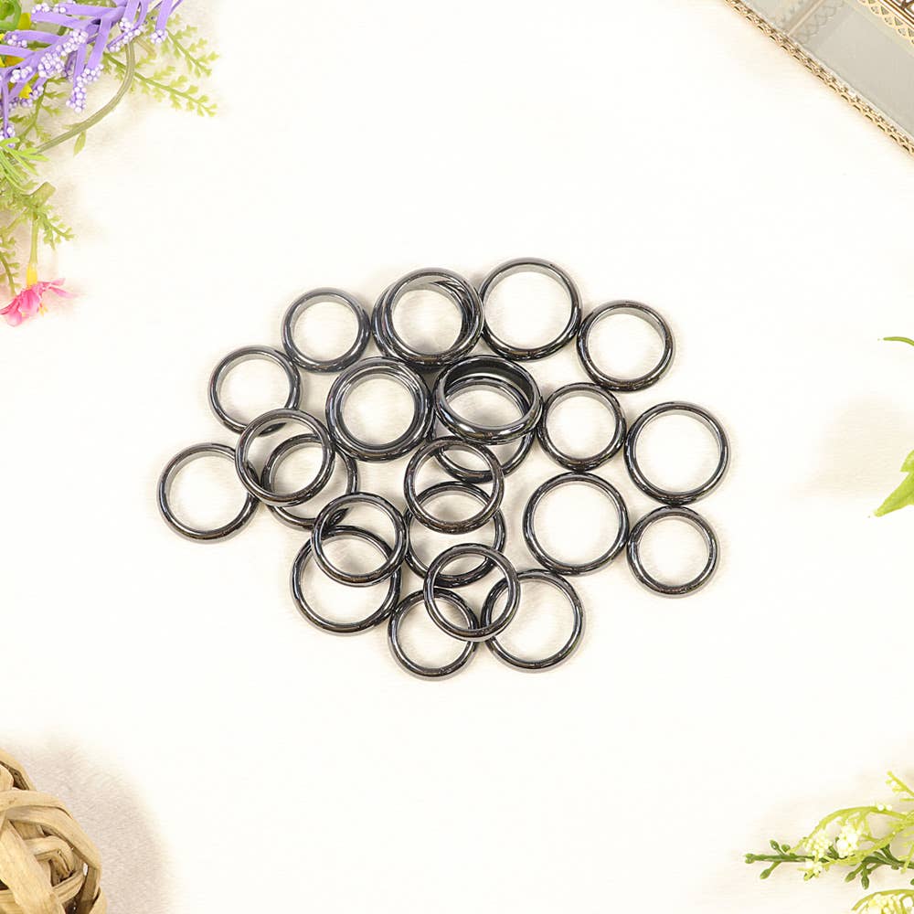 Natures Artifacts Inc - Wholesale Band/Stacked Ring - Hematite Rings1