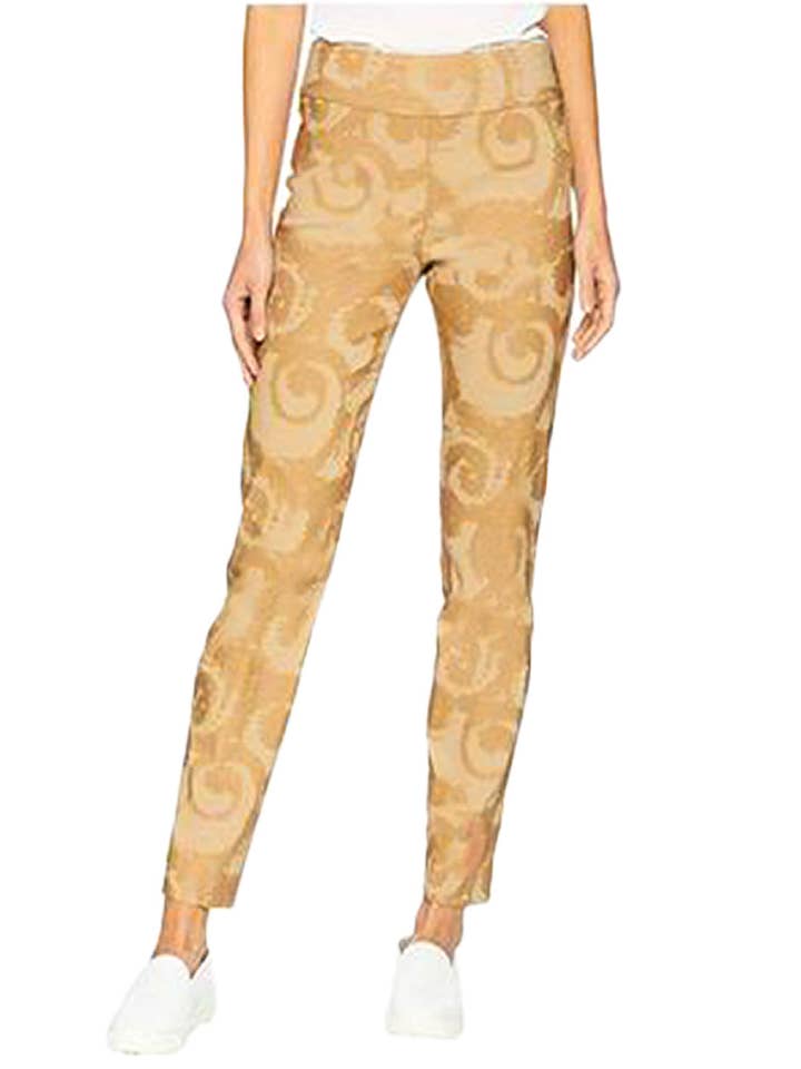 Krazy Larry P507 Pull on Pant - Taupe Swirls for wholesale by KRAZY LARRY