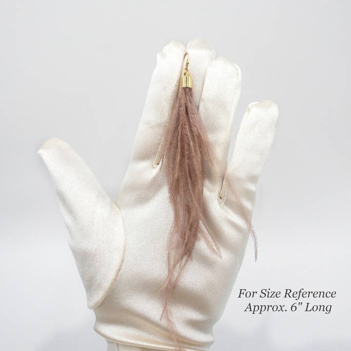 UBNY Collection - Wholesale Tassel Earrings - Feather Earrings• Bohemian feather earrings• Ostrich Feather3