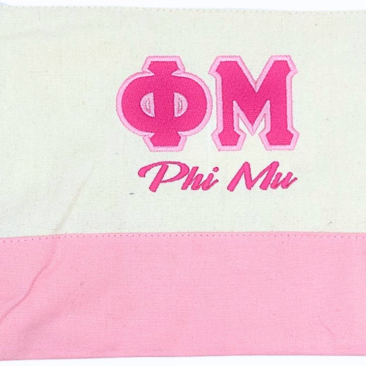 Phi Mu broderad grekisk brevpåse för wholesale av Color Shout