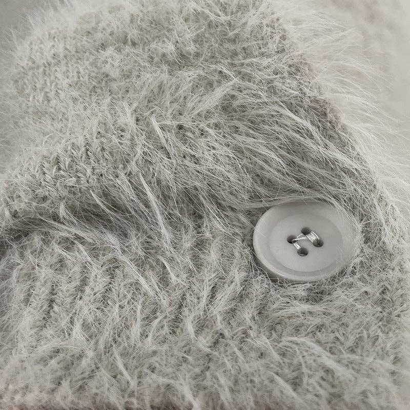 Suhkasana – Engroshandel Cardigan - Dame – Faux mink strikket oversized cardigan blød hyggelig sweater19