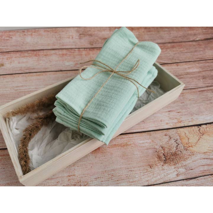 Pastel Baby – wholesale Ansikts- och kroppsservetter – Ekologiska muslin babyservetter, näsduk - olika färger