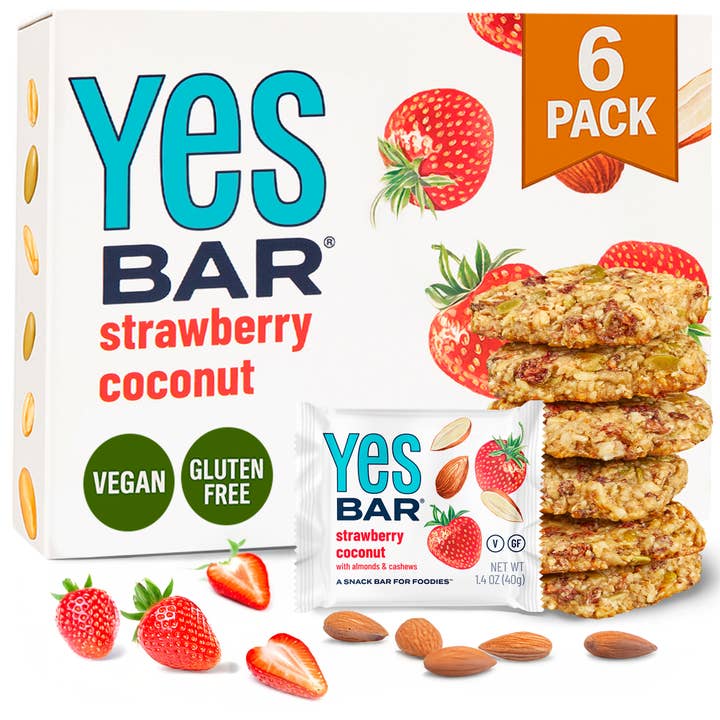 YES Bar® - Premium Real Food Snack Bars – wholesale Snacksbar – Strawberry Coconut - Gourmetbaserad Snackbar