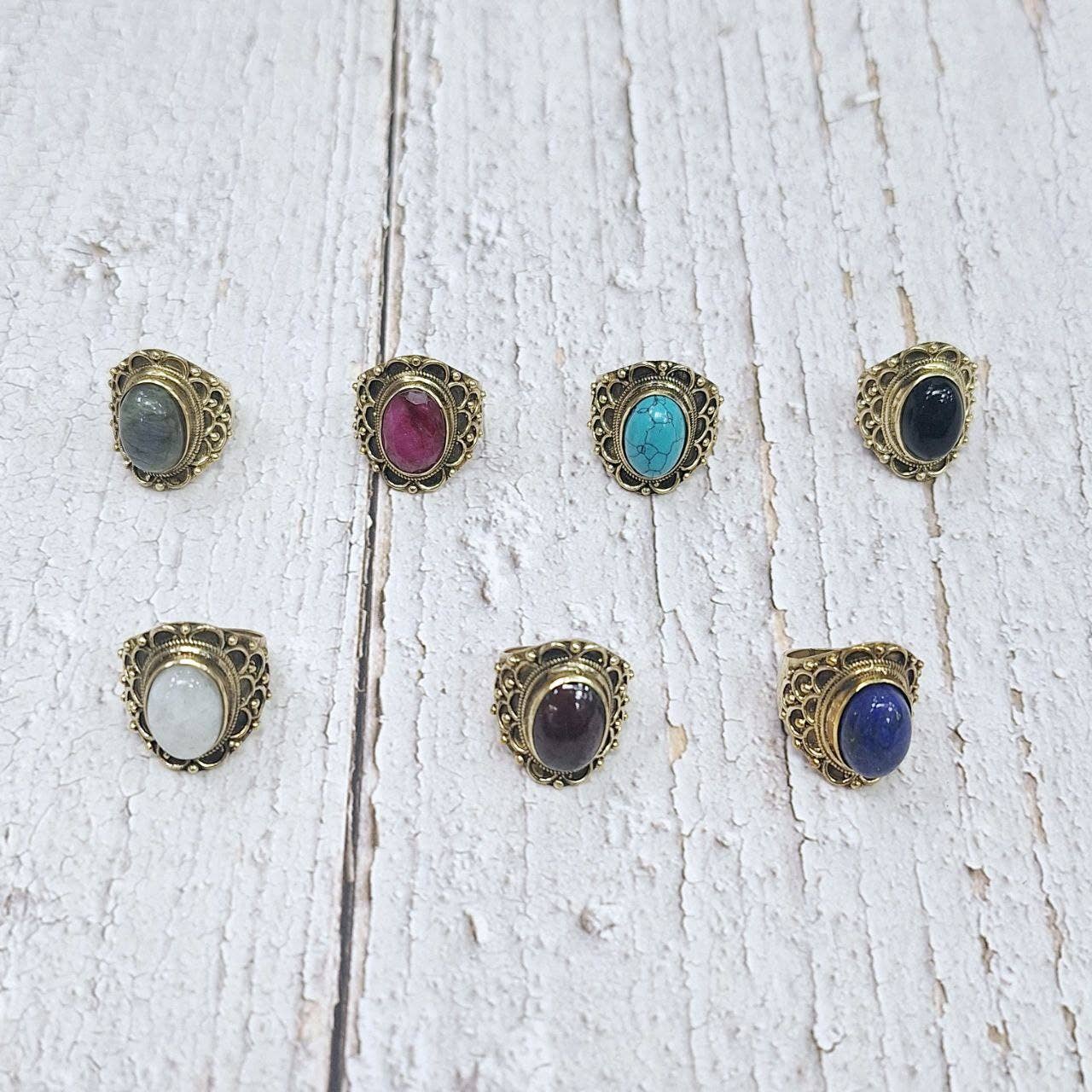 Hecho a mano – wholesale Single stone/solitaire ring – Brass rings.2