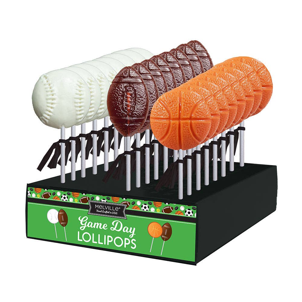 Melville Candy Company - Wholesale Lollipop - Sports Lollipops - Baseball, Football, Basketball0