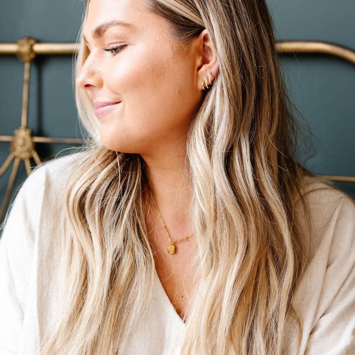 Shop ANDi - Wholesale Hoop Earrings - 12mm Fundamental Gold Hoops - Hypoallergenic
