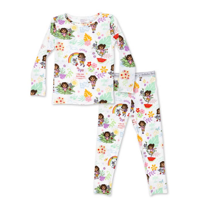 Bellabu Bear – Conjunto de pijama - Crianças por atacado – Dora: Sonhos Tropicais Pijamas de Criança em Bambu