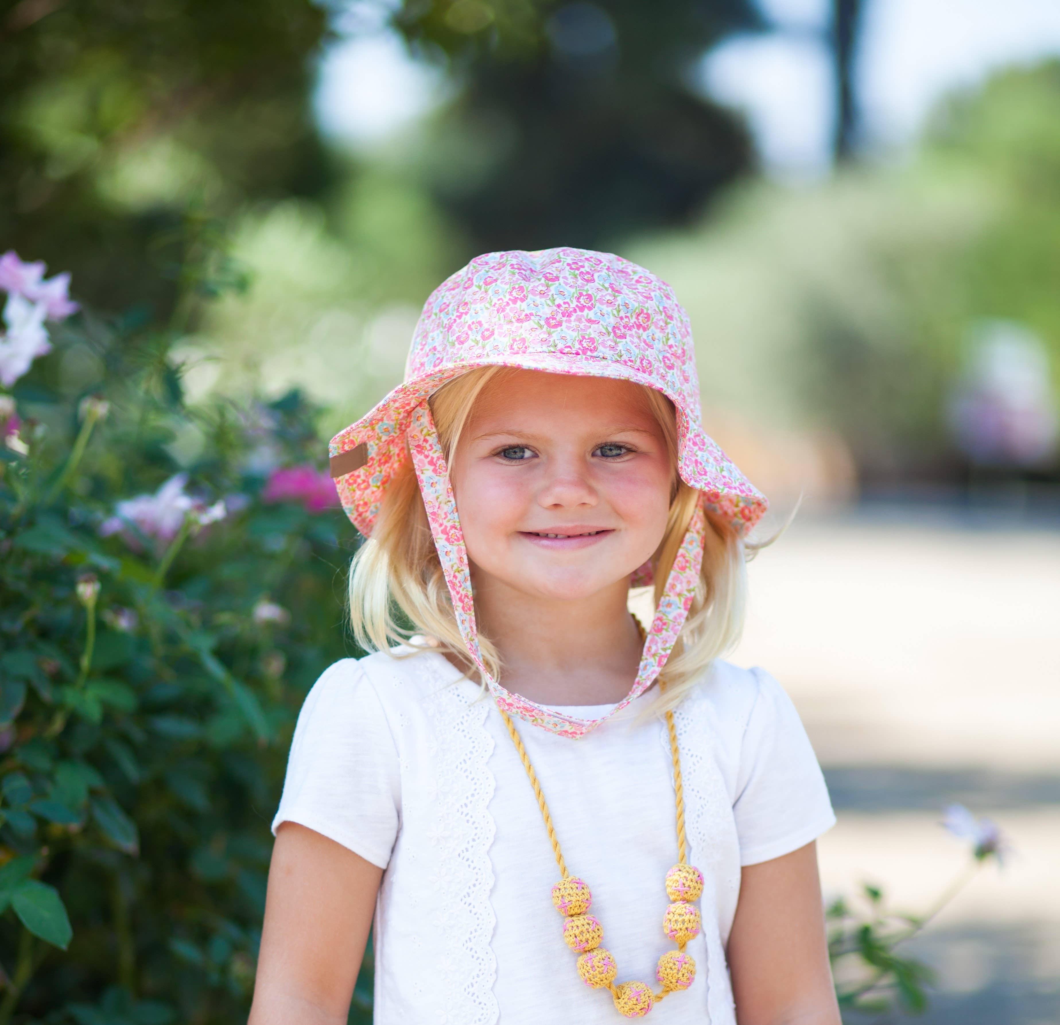 Peppercorn Kids - Wholesale Sun Hat - Kids - Blooming Meadow Bucket Sun Hat- Multi-pink3