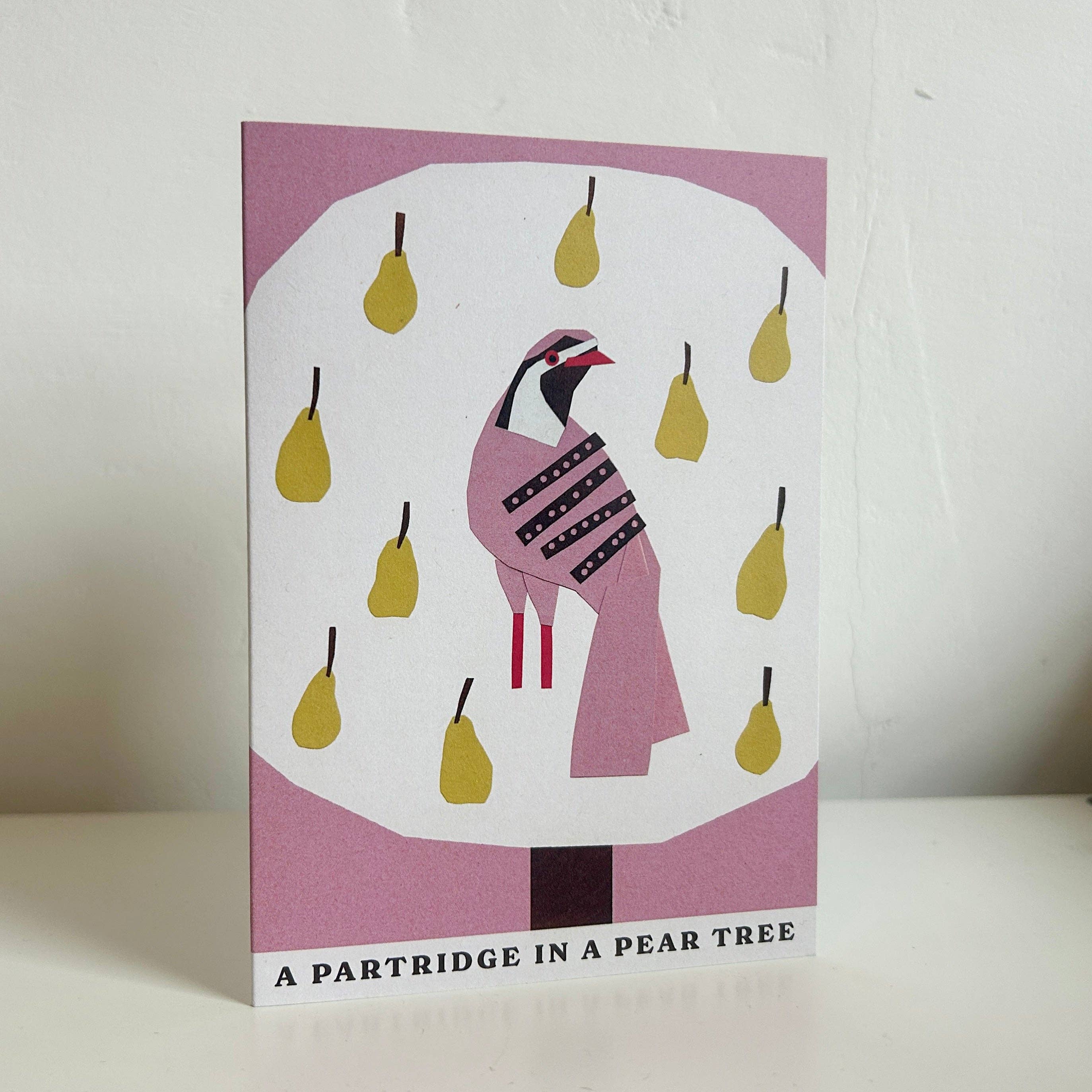 Cait McEniff - Wholesale Christmas Card - Partridge in a Pear Tree Greetings Card1