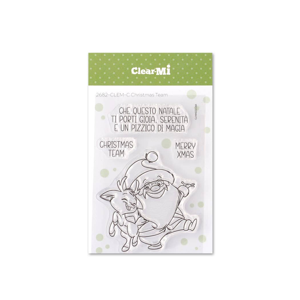 Impronte D'Autore – wholesale Rubber/decorative stamp – Clear polymer stamps Christmas Team