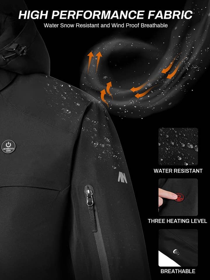 Antarctica Outdoors - Wholesale Jacket - Women's - ANTARCTICA GEAR Heated Jacket, Ski Jacket Coat For Women Winter Coat36