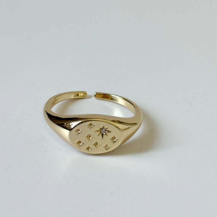 Tramps+Thieves - Wholesale Signet Ring - Etoile Signet Ring0