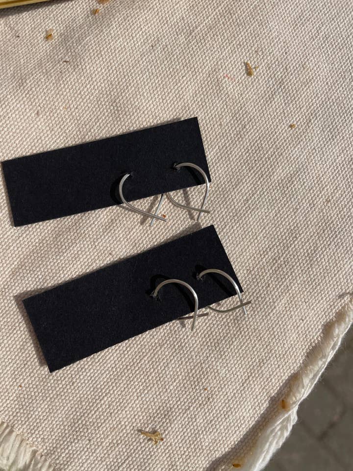 Minimalist Mini Hoop Earrings Sterling or 14k Gold Fill for wholesale by Lynn Mineral