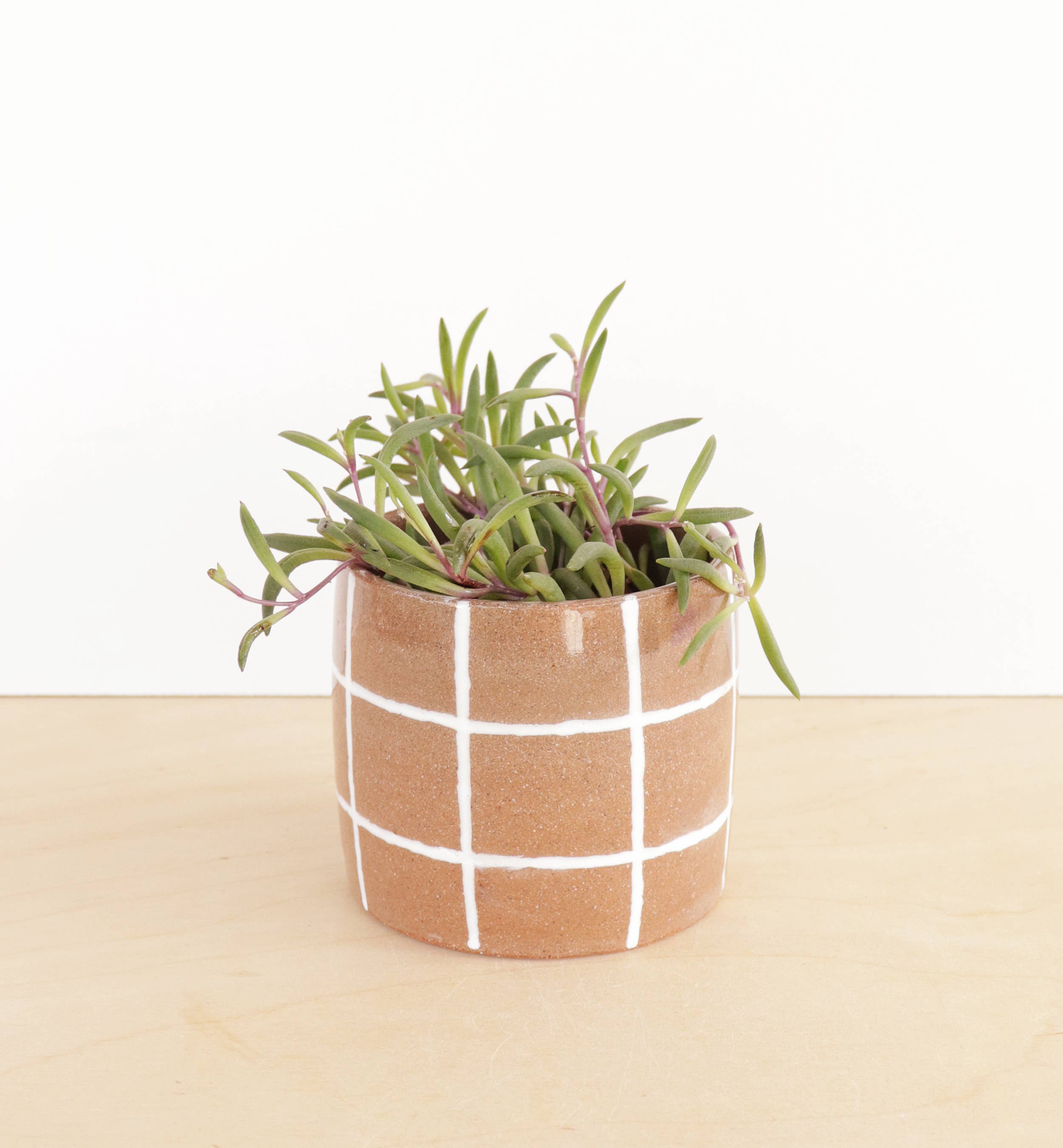 Nightshift Ceramics - Wholesale Plant Pot - Small Ceramic Planter - Grid2