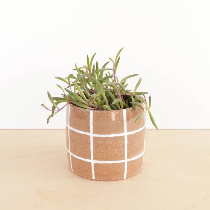 Nightshift Ceramics - Wholesale Plant Pot - Small Ceramic Planter - Grid2