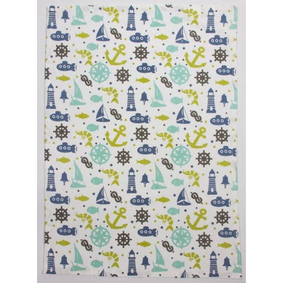 Nauticalia - Wholesale Tea Towel - Nautical Icons Tea Towel, 71x51cm