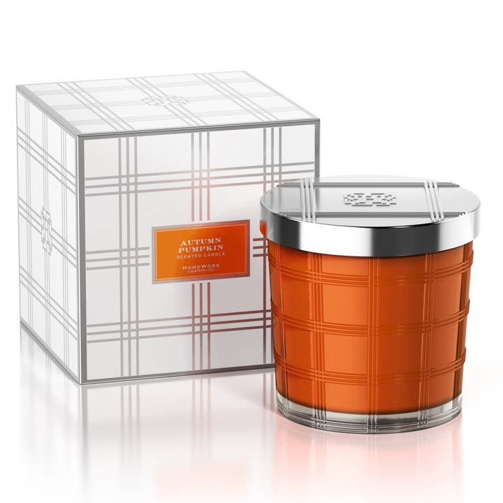 Autumn Pumpkin 50 oz. 4-Wick Luxe Candle for wholesale by HomeWorx by Slatkin + Co.