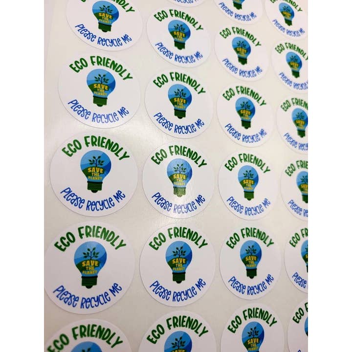 The Sticker Scene – wholesale Sticker – X35 Eco Friendly Please Recycle Me Stickers, Recyclable