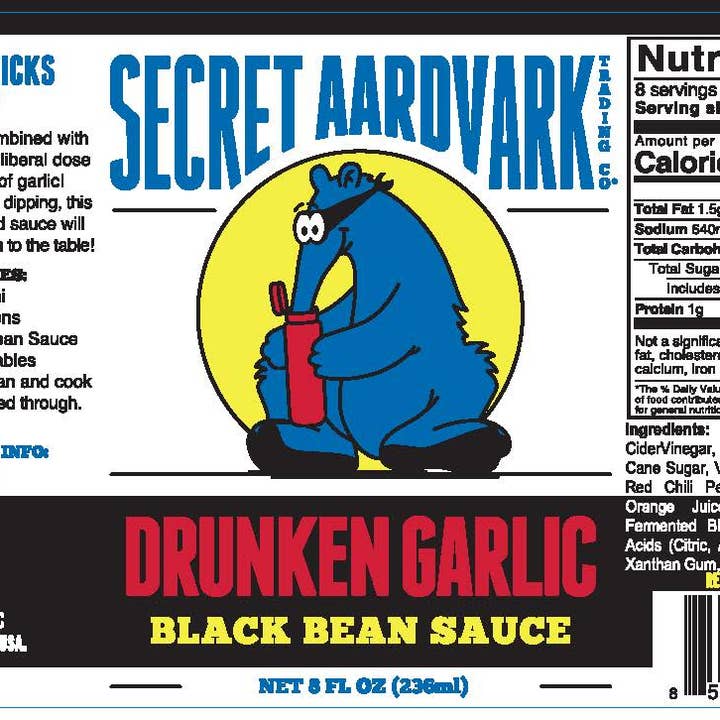 Secret Aardvark Trading Co. - Venta al por mayor Salsas - Salsa de frijoles negros de ajo borracho
