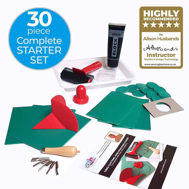 Zieler - Wholesale DIY Craft Kit - The Complete Lino Cutting & Printing Kit (30 pcs set)