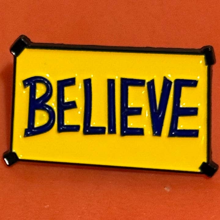 ted lasso believe enamel pin tv show pop culture pins for wholesale by Pop Culture Craze