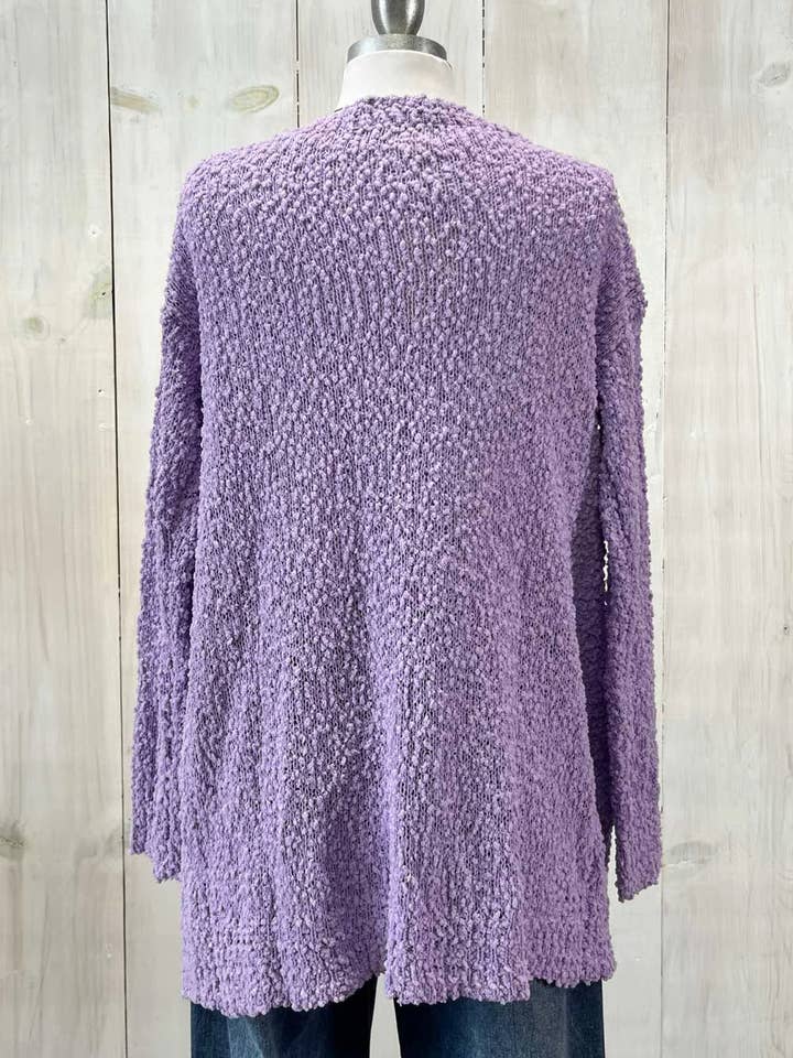 Tasha Apparel Wholesale - Wholesale Cardigan - Women's - Trendy Popcorn Knit Open Front Cozy Lightweight Oversized Cardigan Sweater9