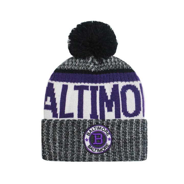 ChoKoLids - Vente Bonnet – unisexe - Bonnets à pompons brodés Football Sports City2